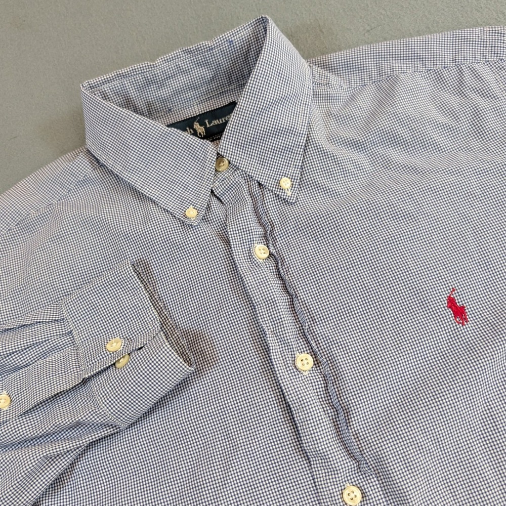 Ralph Lauren Button Down Shirt Mens 16.5 34/35 Classic Fit Long Sleeve Casual